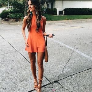 Nordstrom orange romper