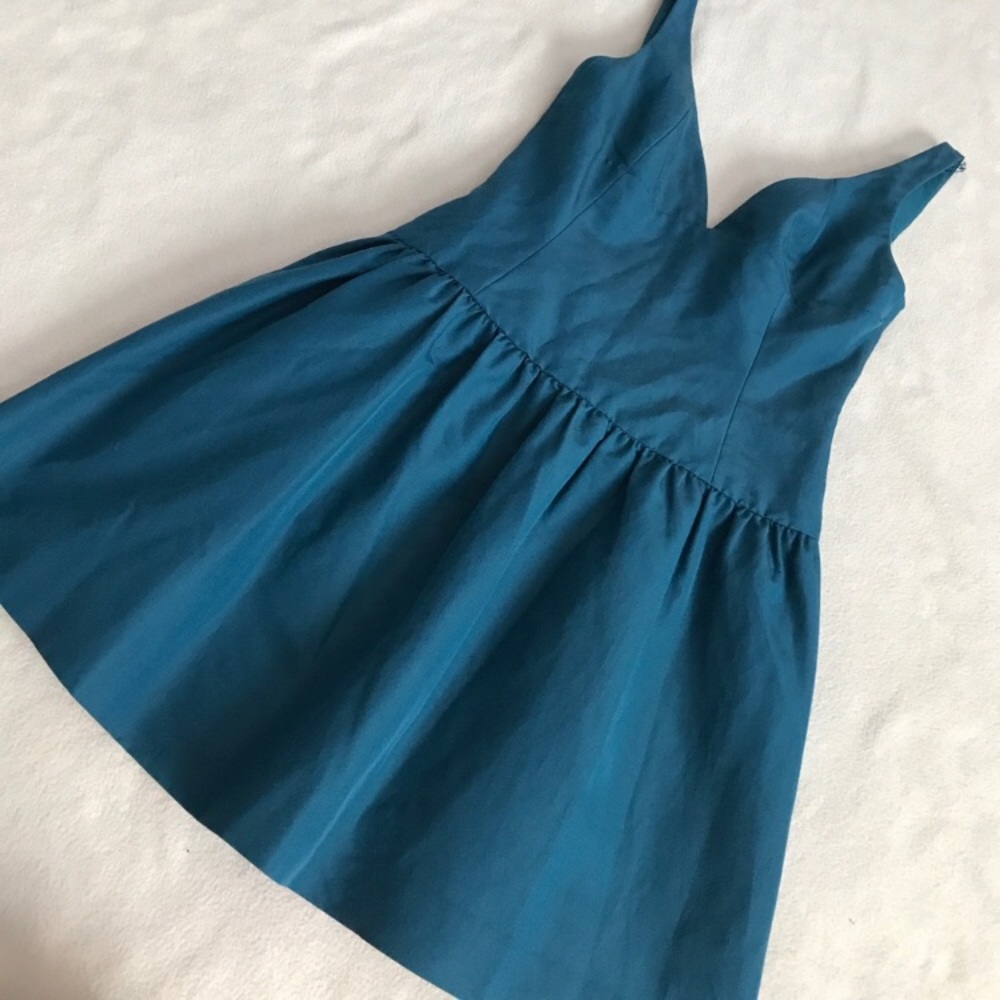 J. Crew Petite Swan Ruffled Dress