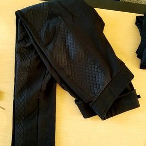 Black Quilted Leggings.