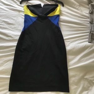 Trina Turk Los Angeles strapless black dress