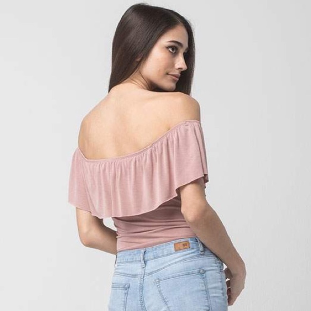 Off Shoulder Bodysuit with Overlay Size: Small - Picture 3 of 4
