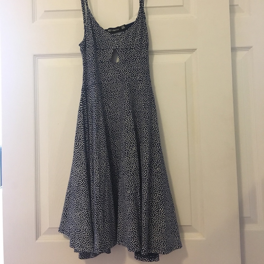 Urban Outfitters navy blue and white pattern dress