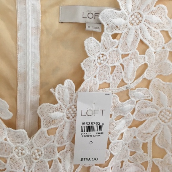 NWT Loft Floral Lace Dress - Picture 5 of 7