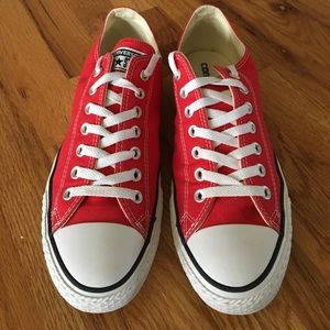 NWOT red Converse.  Men's 10 women's 12
