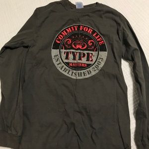 COMMENT FOR LIFE SZ S TYPE MATTERS GRAY LONGSLEEVE