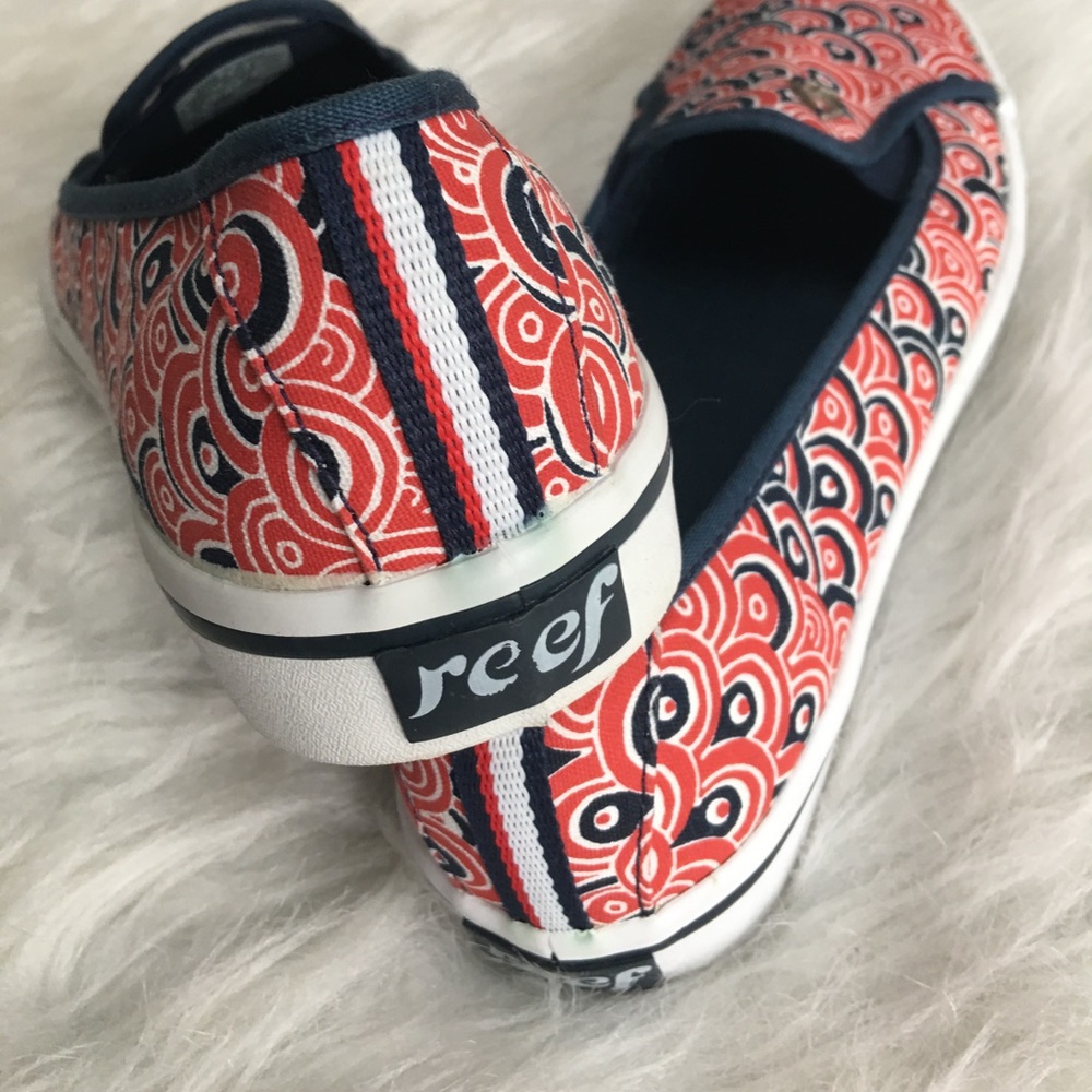 Reef Red Swirl Slip On Sneakers - Picture 5 of 6