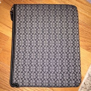 Authentic Coach iPad zipper close pouch