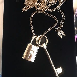 Victoria's Secret lock and key necklace