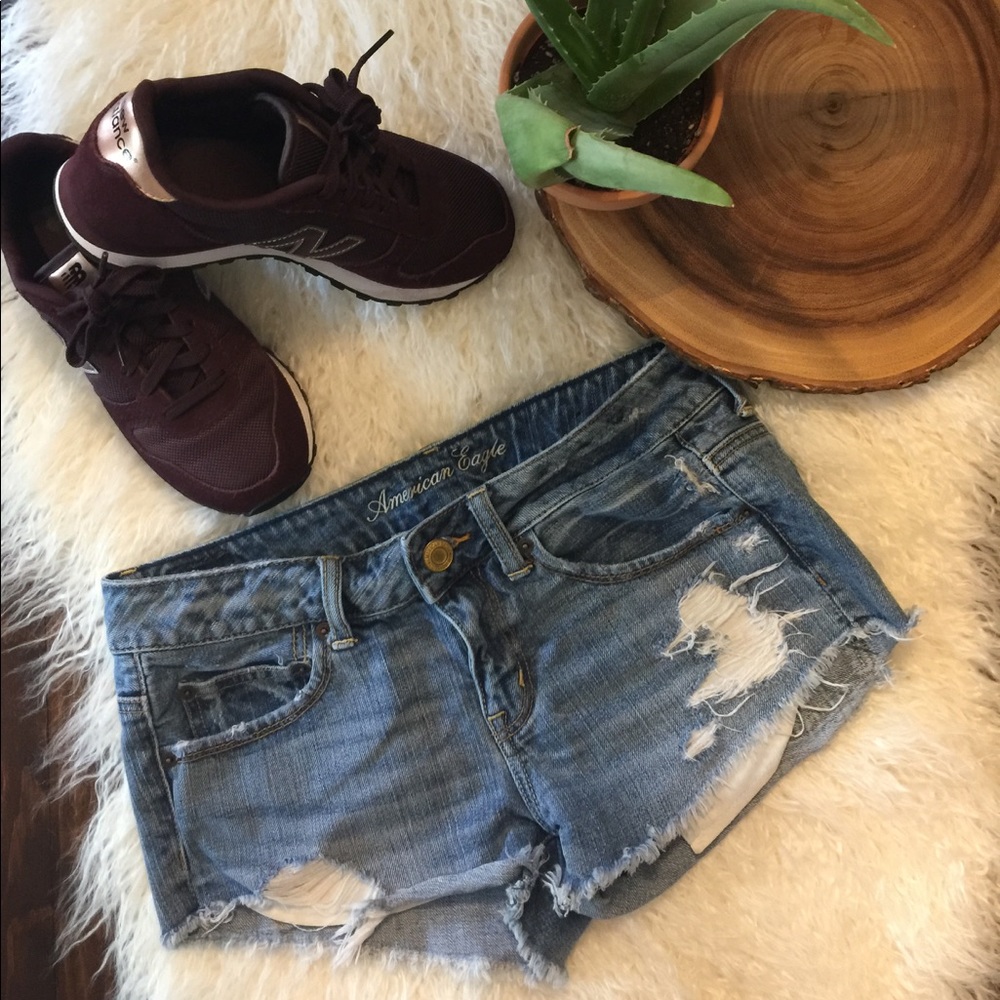 American Eagle Outfitters Denim Shortie Shorts
