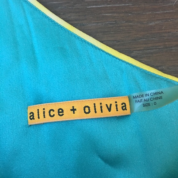 Alice and Olivia one shoulder silk dress size 0 - Picture 6 of 8