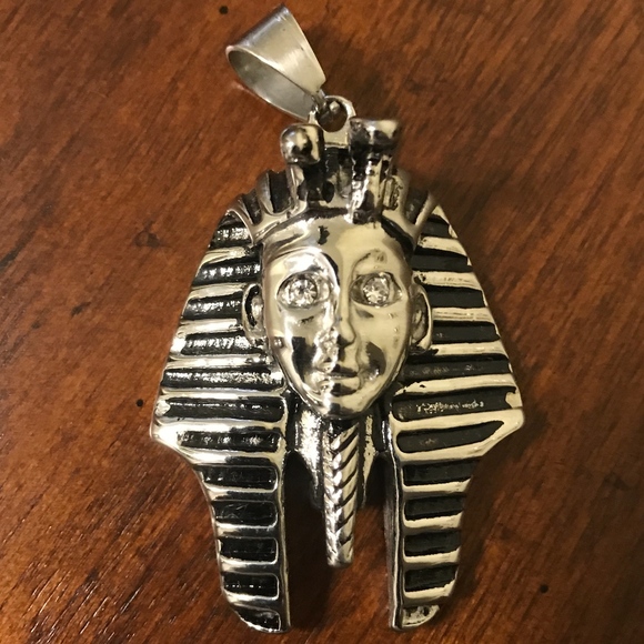 Hip Hop Bling Iced Egypt Pharaoh King Tut Charm - Picture 1 of 3