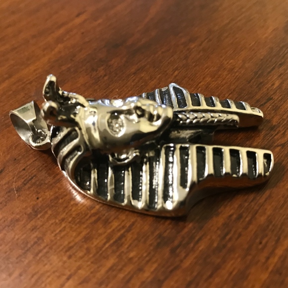 Hip Hop Bling Iced Egypt Pharaoh King Tut Charm - Picture 2 of 3