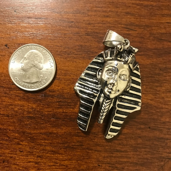 Hip Hop Bling Iced Egypt Pharaoh King Tut Charm - Picture 3 of 3