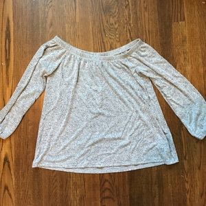 Grey Off the Shoulder Top, 2 for $10