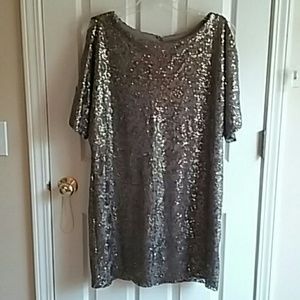 Scarlett Sheath dress size 14  sequined overlay