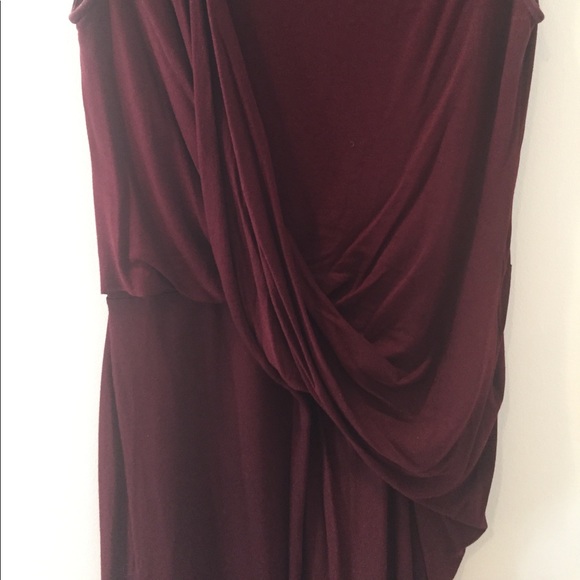 All Saints Amelia Dress Size 2 XS Burgundy - Picture 7 of 8