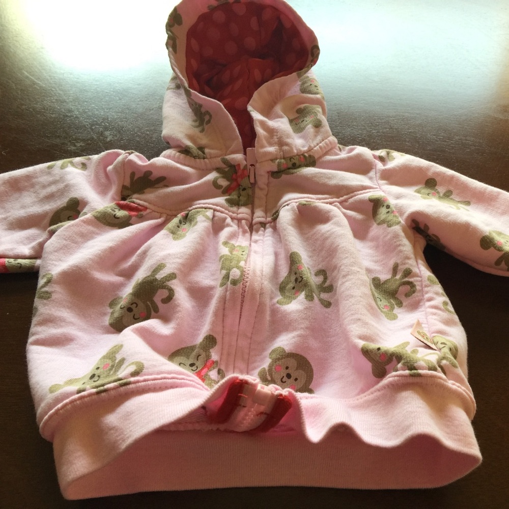 Pink monkey hoodie