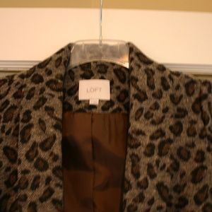 Loft animal print blazer size S