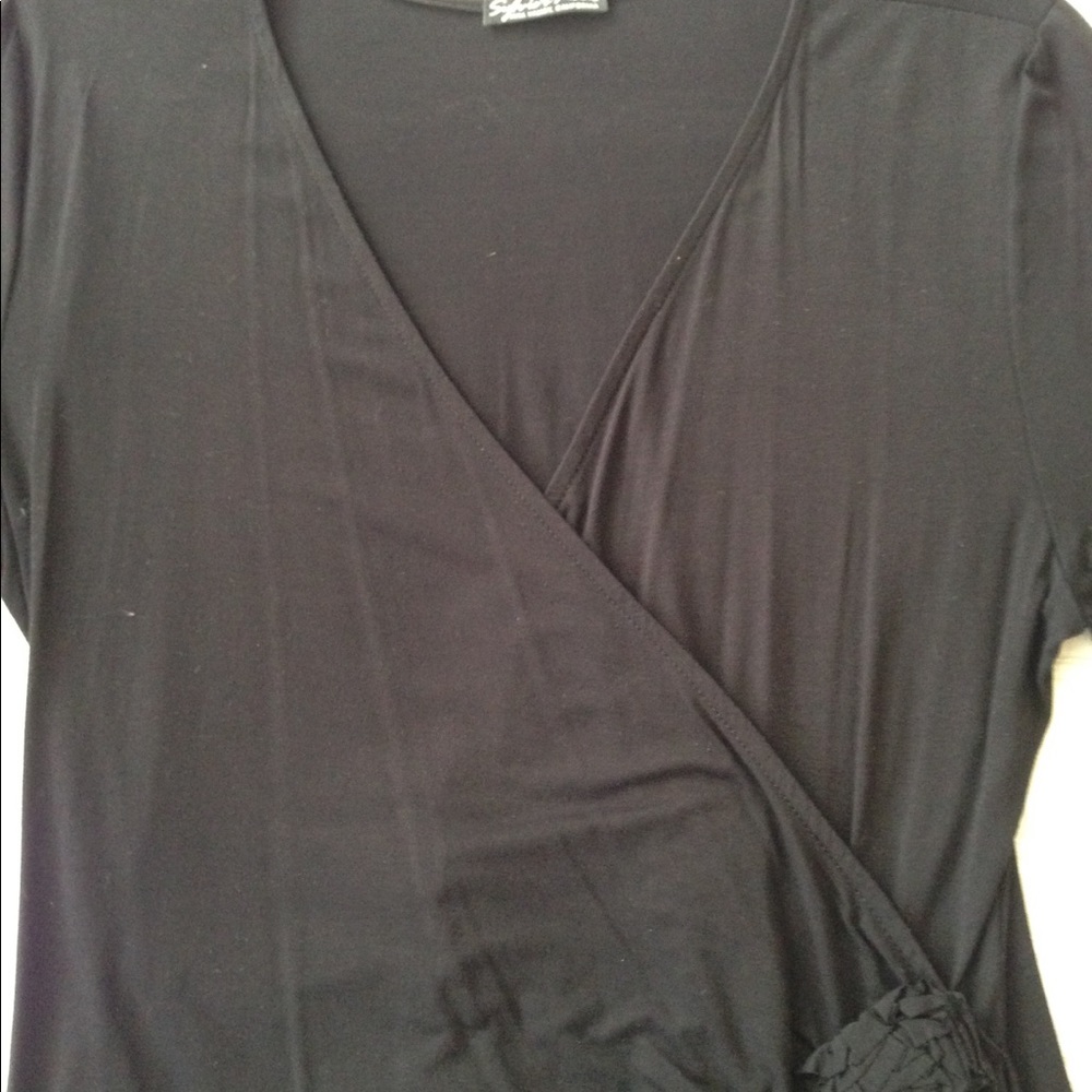 Sylvie & Modo black top with 3/4 length sleeve - Picture 1 of 3
