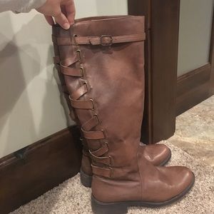 Brown tall boots