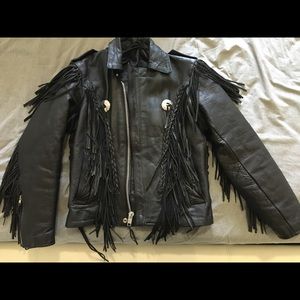 leather fringe jacket