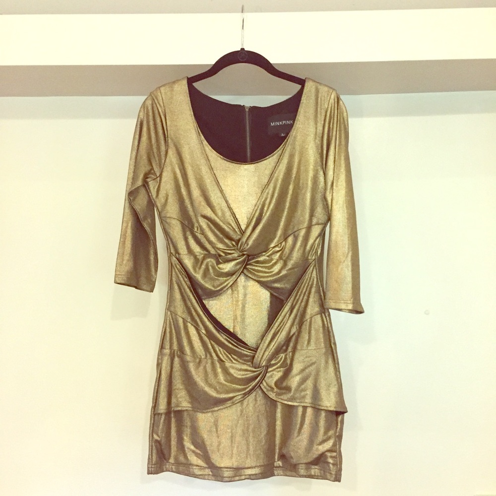 MINKPINK Gold Dress