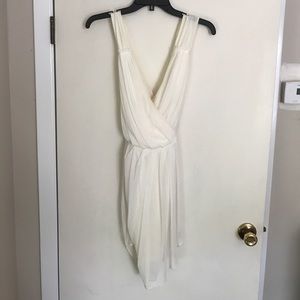 Asia Grecian White wrap dress