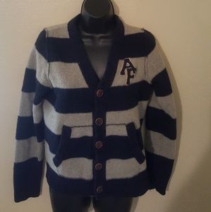 Abercrombie & Fitch Size Medium Grey& Blue Striped