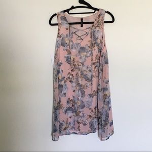 Pink floral dress