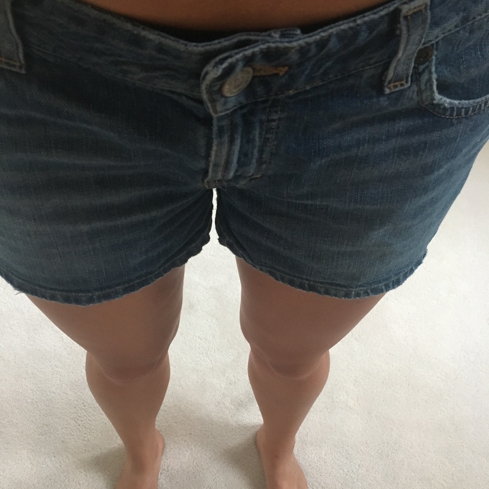 BKE distressed jean shorts