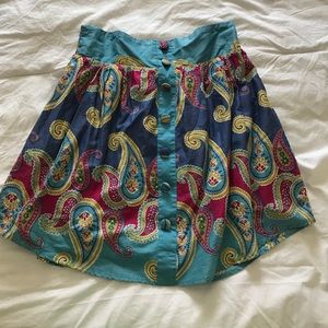 Sweet Candy paisley buttoned skirt size medium