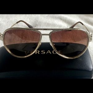 New - Versace - Aviator Sunglasses
