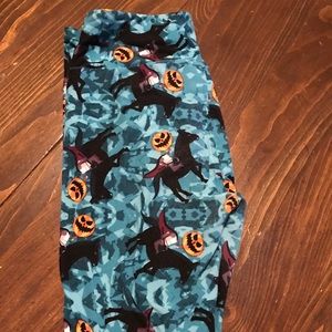 LulaRoe OS Halloween headless horseman leggings