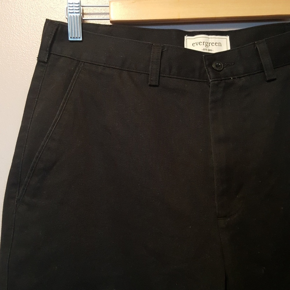 Evergreen black chinos