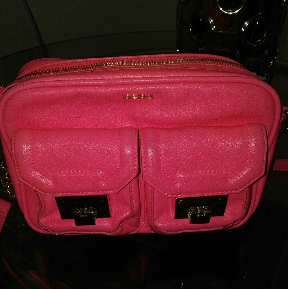Neon Pink Bebe Satchel