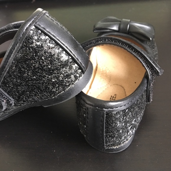 Baby girl sequin shoes with pleather bow and strap - Picture 3 of 3