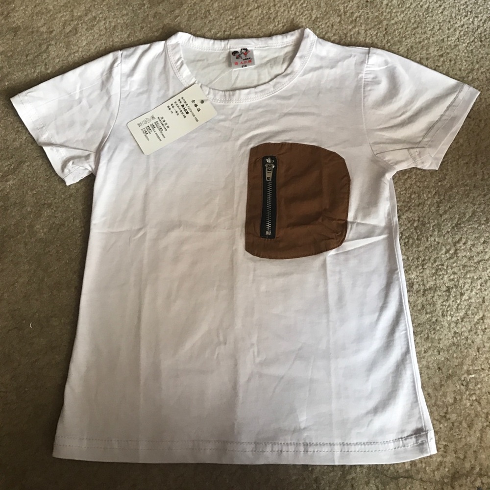 White Zipper Pouch Shirt
