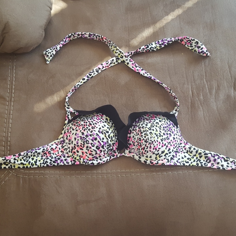 Victoria's Secret Rainbow Bikini Top Pushup 34B