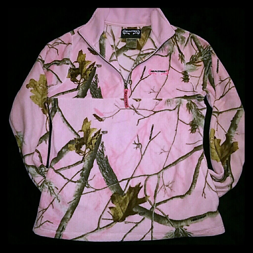 REALTREE Pink Zip Fleece Size M