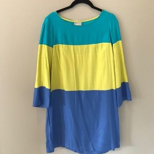 Anthropologie Maeve Colorblock Shift Dress