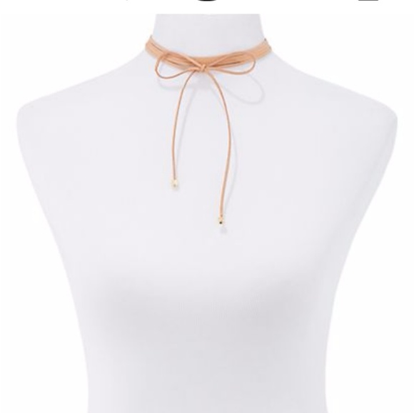 NEW Light pink tie necklace choker - Picture 2 of 2