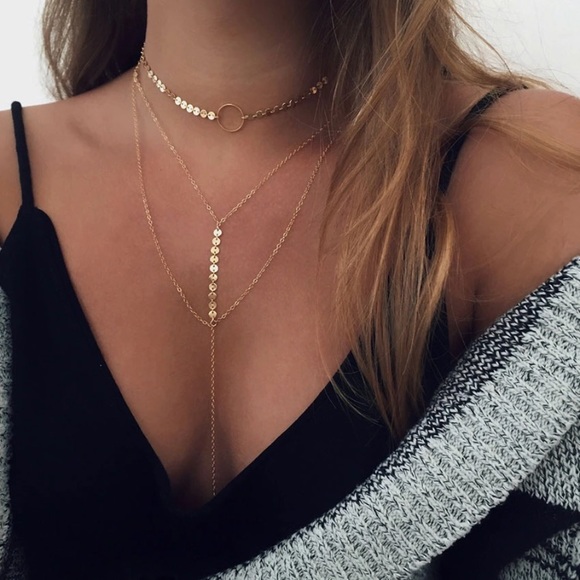 SILVER - SIGGY ♡ Layered Necklace - Picture 2 of 6