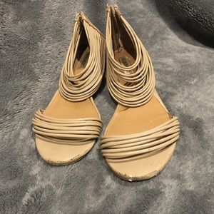 🚫SOLD🚫Kelsi Dagger Strappy Nude Flats Sandals
