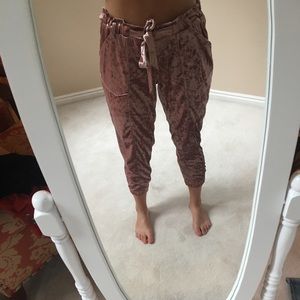 Pink Velvet Pants NWOT