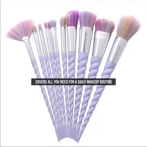 New 10pcs unicorn makeup brushes set