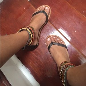 Aldo bronze sandals size 5