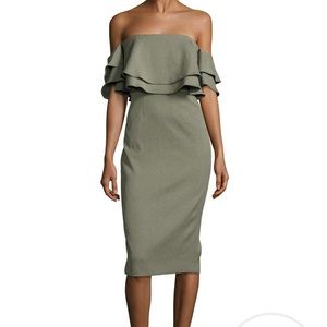 Keepsake Serenity Tiered Sheath Dress - Khaki, NWT