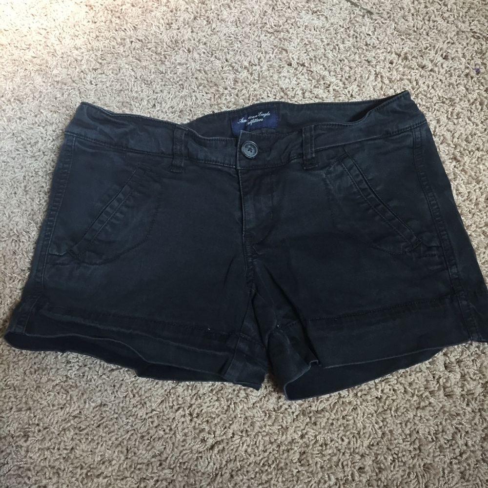 American Eagle Black Jean Shorts Size 2