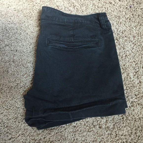 American Eagle Black Jean Shorts Size 2 - Picture 4 of 5