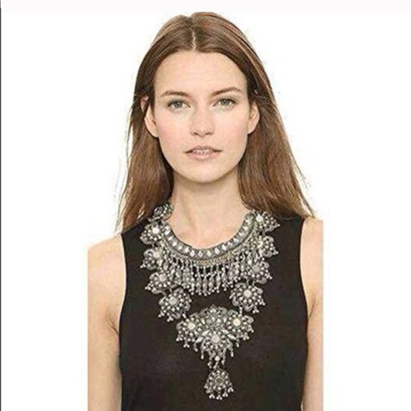 Silver Turkish Statement Boho Gypsy Necklace - Picture 4 of 5